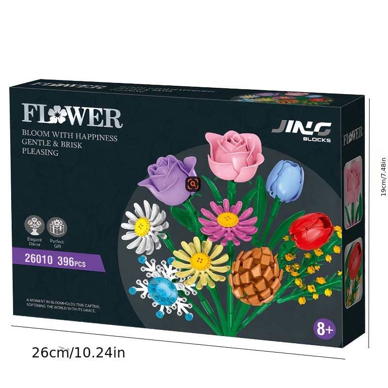 Girls' Block Flower Set, Eternal Non-Withered Floral